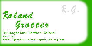roland grotter business card